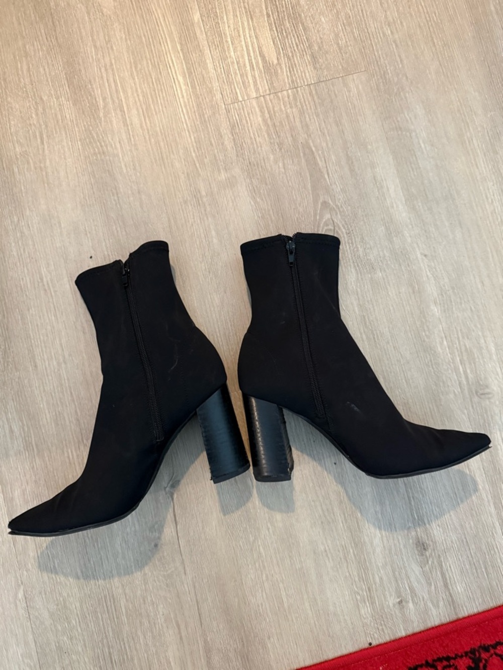 Women's Jeffrey Campbell Black Stretch Sock Booties - Classic High Heel